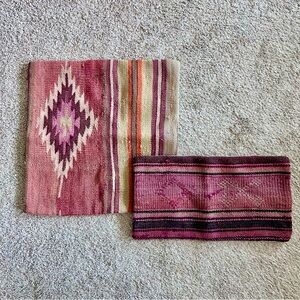 Kilmn Pillow Covers with Zippers Set of 2 16” x 16” and 16” x 8.5” Aztec